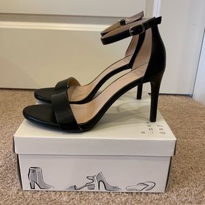 Black heels with open toe